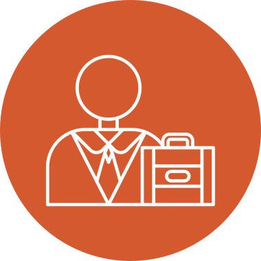 İşadamı Satır Çemberi Simgesi