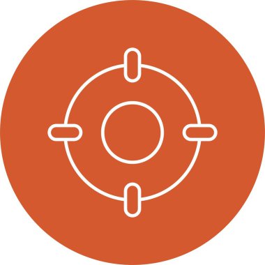 Kapsam Çizgisi Çemberi Simgesi