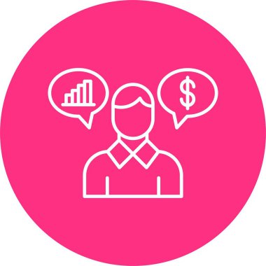 Finansal Danışman Satır Çemberi Simgesi