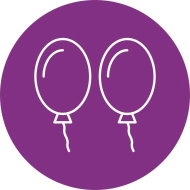 Balonlar Çizgi Çemberi Simgesi