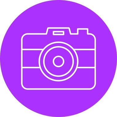 Fotoğraf Makinesi Hattı Çemberi Simgesi