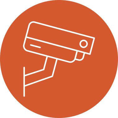 Güvenlik Kamerası Hat Çemberi Simgesi