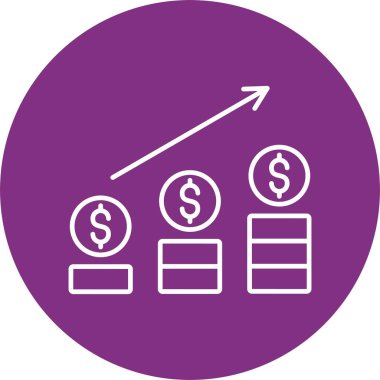 Grafik Satırı Çemberi Simgesi