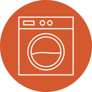 Çamaşır Makinesi Satırı Çemberi Simgesi