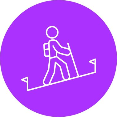 Yürüyüş Çizgisi Çemberi Simgesi