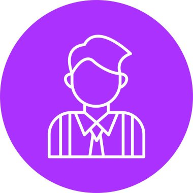 İşadamı Satır Çemberi Simgesi