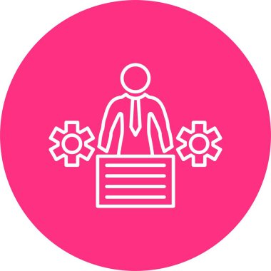 İş Adamları Satırı Çemberi Simgesi