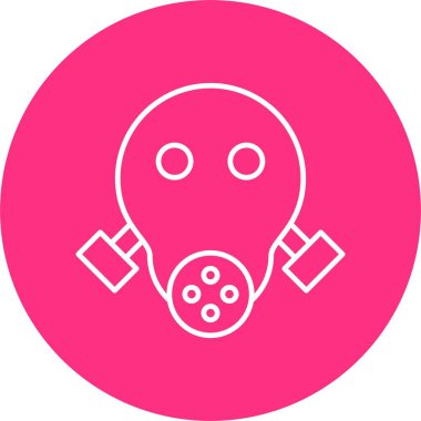 Gaz Maskesi Satırı Çemberi Simgesi