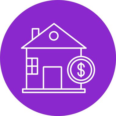 Ev Kredisi Satırı Çemberi Simgesi