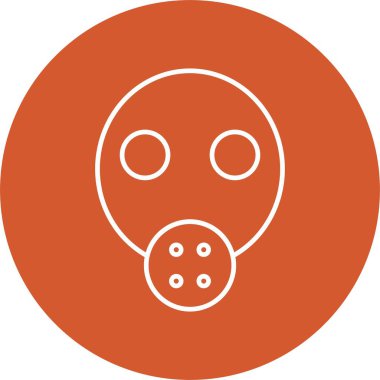 Gaz Maskesi Satırı Çemberi Simgesi