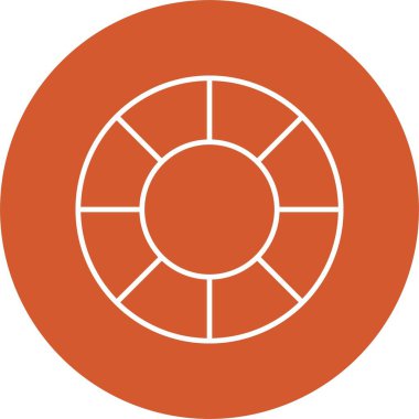 Renkli Tekerlek Çizgisi Çemberi Simgesi