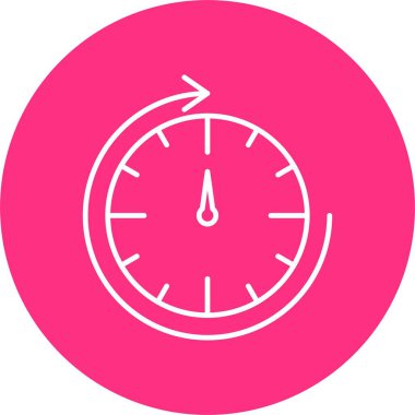 Yuvarlak Saat Çizgisi Çemberi Simgesi