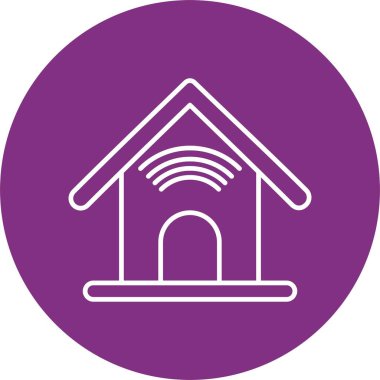 Akıllı Ev Satırı Çemberi Simgesi