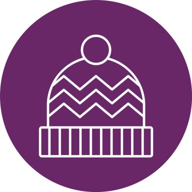 Örgü Şapka Satırı Çemberi Simgesi