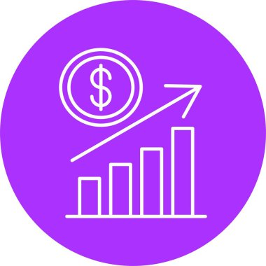 Büyüme Çizgisi Çemberi Simgesi