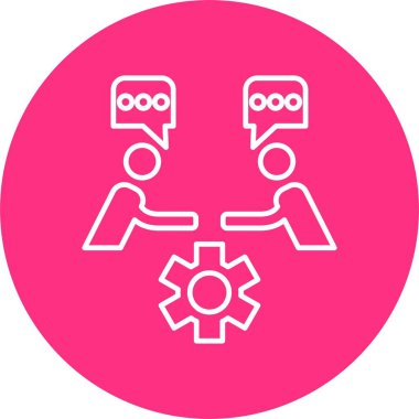 İş Adamları Satırı Çemberi Simgesi