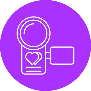 Video Kamera Hattı Çemberi Simgesi