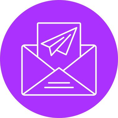 Kağıt Düzlem Çizgisi Çemberi Simgesi