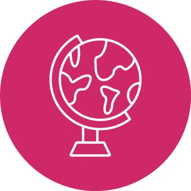 Coğrafya Çizgisi Çemberi Simgesi