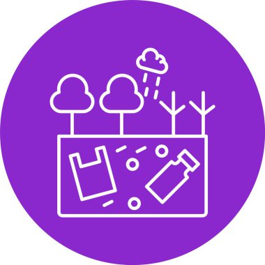 Kara Kirliliği Çizgisi Çemberi Simgesi