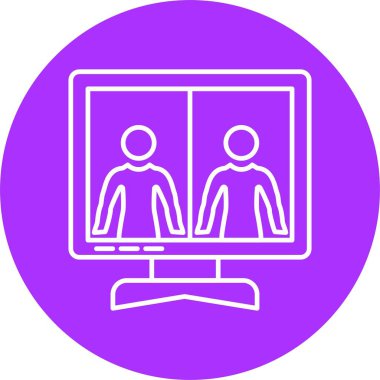 Çevrimiçi Çember Buluşma Satırı Çemberi Simgesi