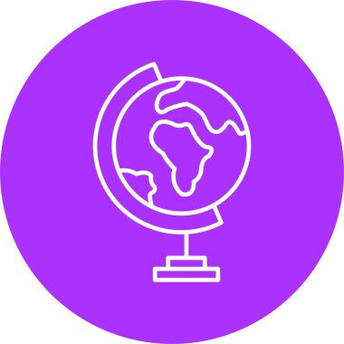 Coğrafya Çizgisi Çemberi Simgesi