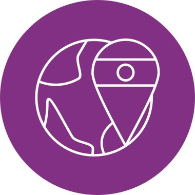 Konum Satırı Çemberi Simgesi