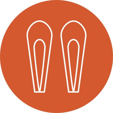 Saç İğnesi Çizgisi Çemberi Simgesi