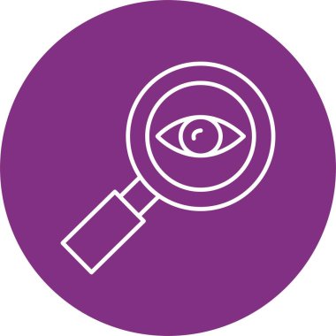 Oftalmoloji Çizgisi Çemberi Simgesi