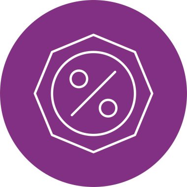 İndirimli Satır Çemberi Simgesi