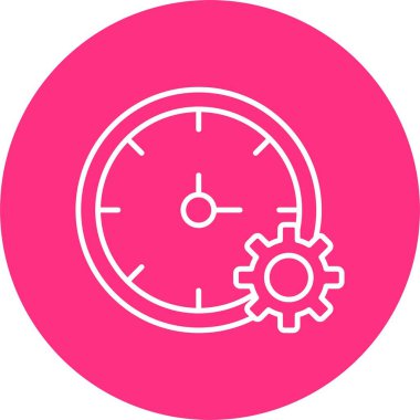 Zaman Yönetimi Satır Çemberi Simgesi