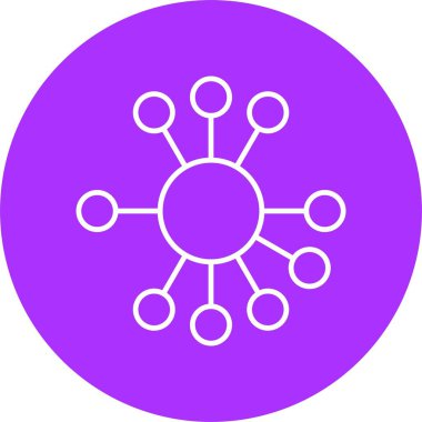 Diyagram Çizgisi Çemberi Simgesi