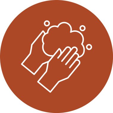 El yıkama Hattı Çemberi Simgesi