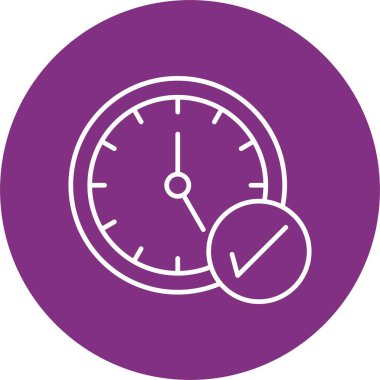 Zaman Yönetimi Satır Çemberi Simgesi