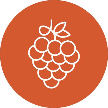 Zinfandel Üzümleri Satır Çemberi Simgesi