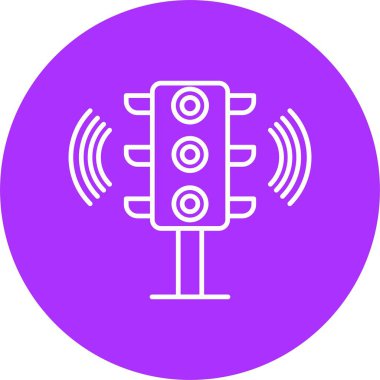 Trafik Sinyal Hattı Çemberi Simgesi