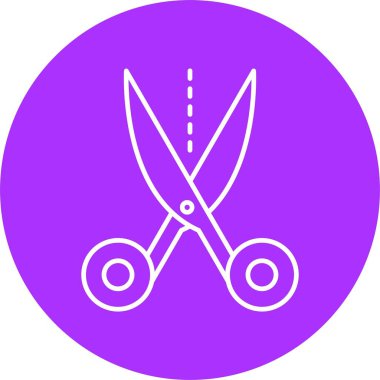 Makas Çizgisi Çemberi Simgesi