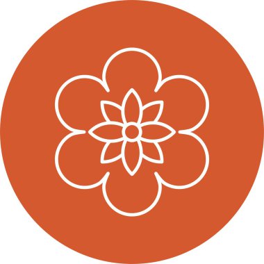 Çiçek Çizgisi Çemberi Simgesi