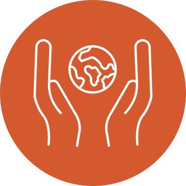 Ekoloji Çizgisi Çemberi Simgesi