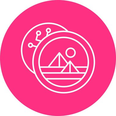 Decentraland Line Circle Icon clipart