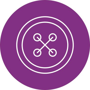 Cloth Button Line Circle Icon