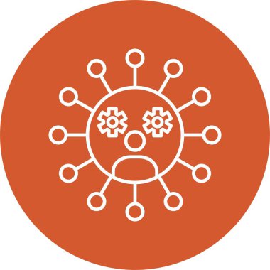 sosyal ağ satırı daire simgesi