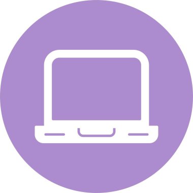 Laptop Kabartma Çemberi Simgesi