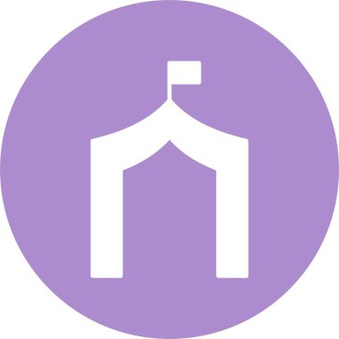 Sirk Çadırı Kabartma Çember Simgesi