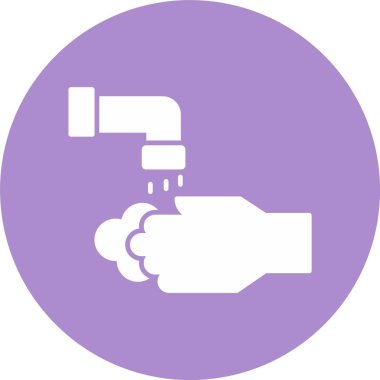 Yıkama Elleri Kabartma Çemberi Simgesi