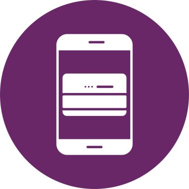 Mobil Bankacılık Kabartma Çemberi Simgesi