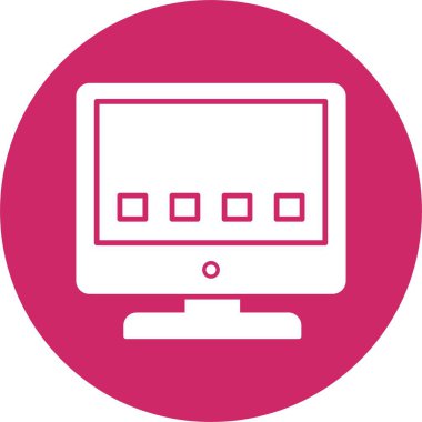 Bilgisayar Kabartma Çemberi Simgesi