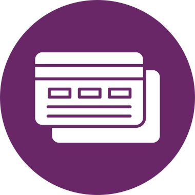 Kredi Kartı Kabartma Çemberi Simgesi