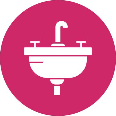 Lavabo Kabartma Çemberi Simgesi