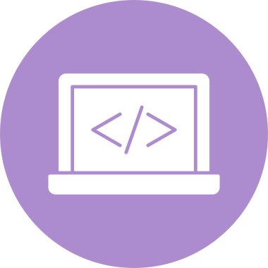 Laptop Kabartma Çemberi Simgesi